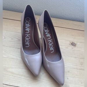 Tan Calvin Klein heels